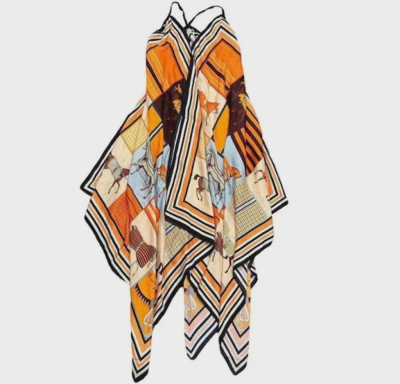 Stacy Bradley Scarf Dress O/S, ICON: HORSE