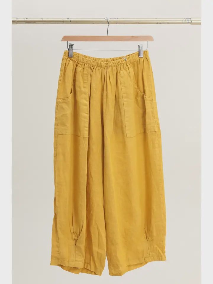 Plus Pant Linen, Colour: GOLDEN