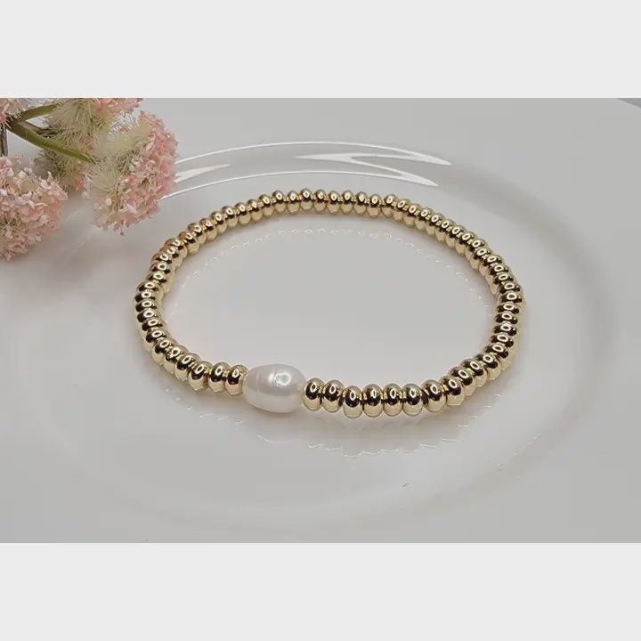 Gold Seed  1 FW Pearl Bracelet