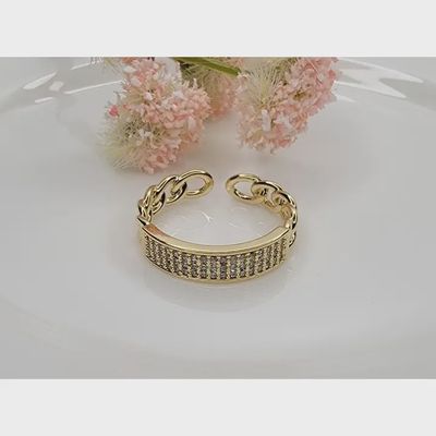 Chain link CZ Ring