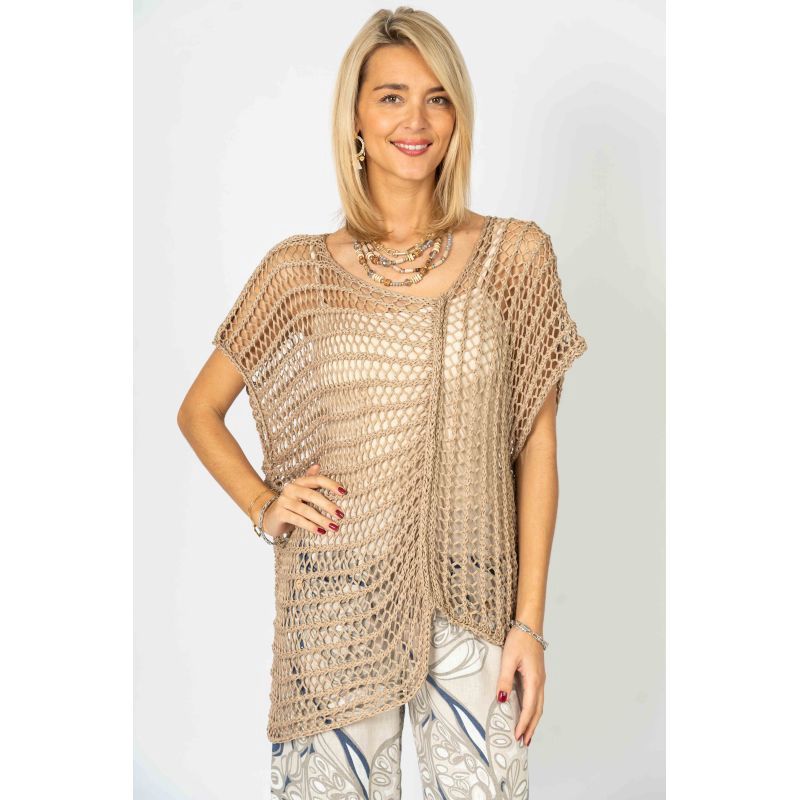 Open Knit  O/S, Colour: IVORY