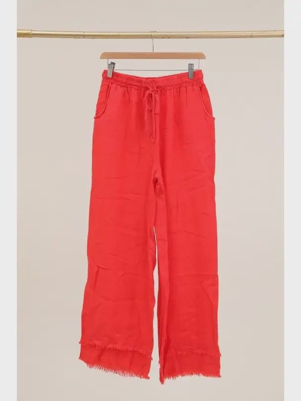 Linen Pant, Colour: CORAL
