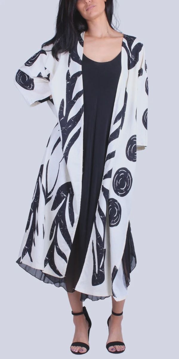 Tribal Print Kimono OS