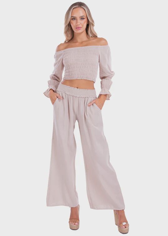 Cotton Pant, Colour: BEIGE, Size: S