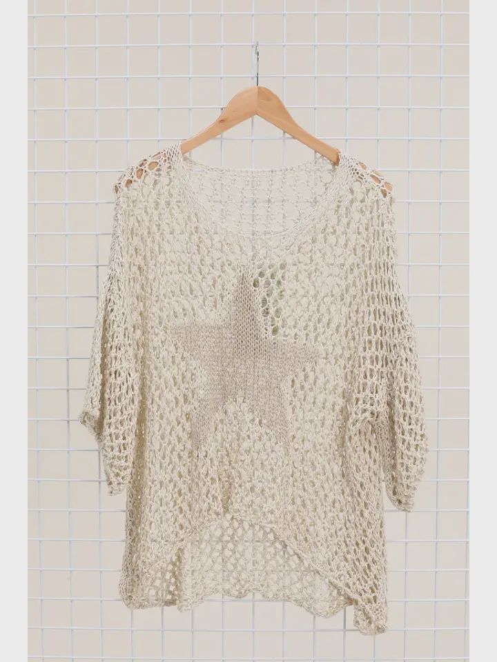 Starfish Sweater O/S, Colour: BEIGE