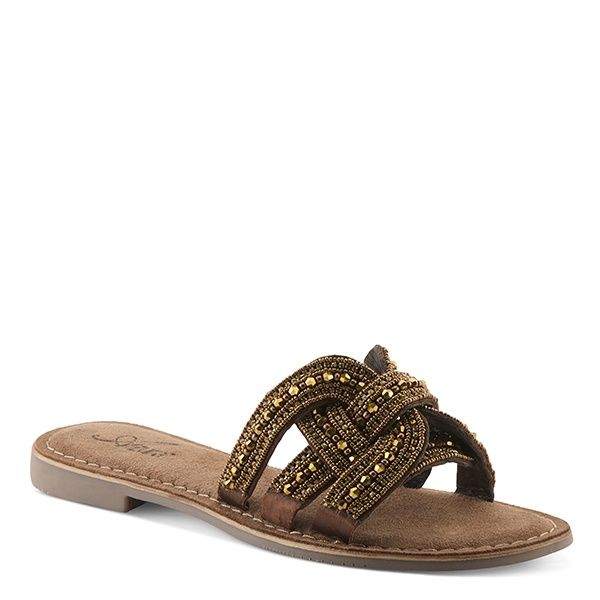 POSHCO SANDAL, Colour: BRONZE, Size: 37