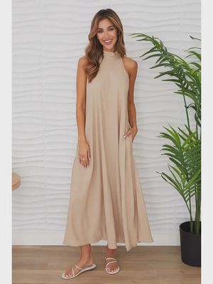 Liana Mock Neck Maxi