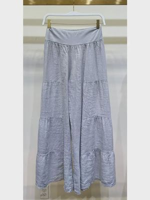 Linen Tiered Palazzo Pant