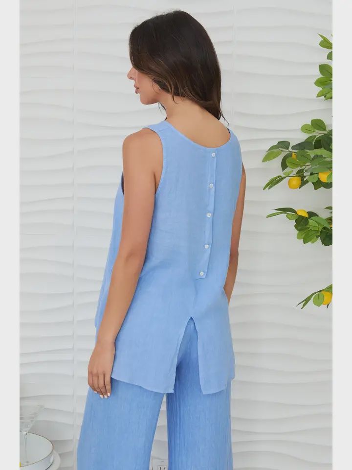 Mary Mack Linen Top, Size: XS