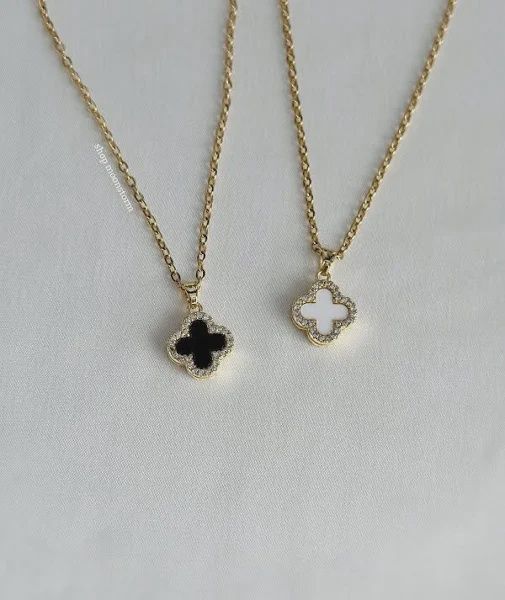 Clover Necklace Reversible