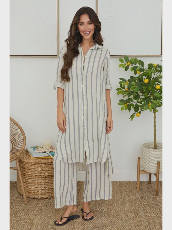 Janna Linen Tunic Dress, Size: XS