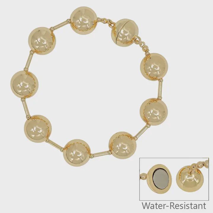 Magnetic Closure SPHERE Bracelet, Colour: GOLD