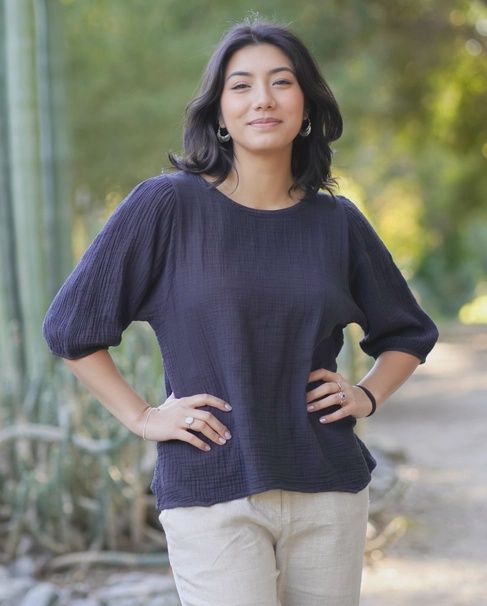 Coralee Double Gauze Top