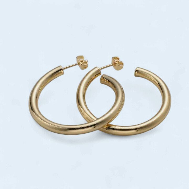 Chunky Gold Hoop Earring