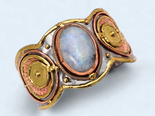 Natural Stone Cuff Bracelet