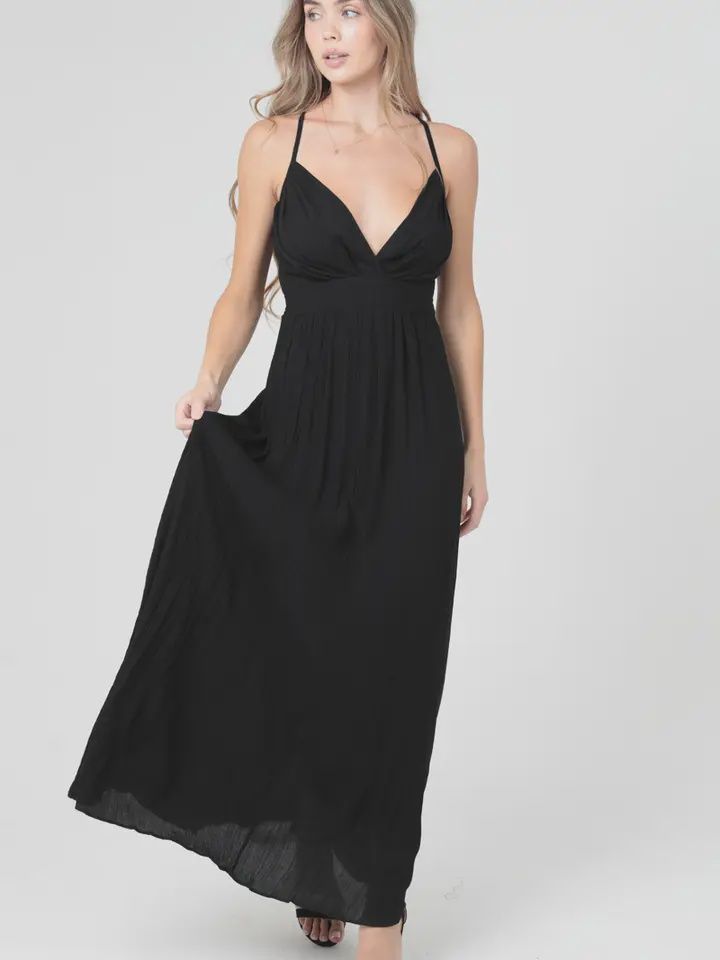 Black Maxi Dress, Size: S