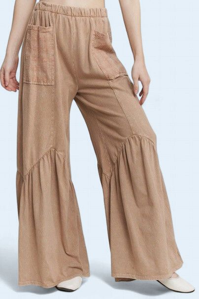 Heart Pocket Flare Pants