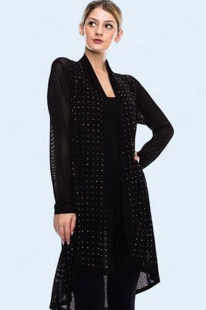 Rhinestone LS Duster - Hi Low