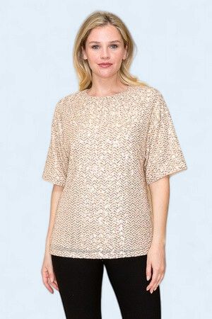 Gold Sequin Top