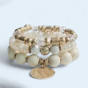 Trio Bracelet White/Gold