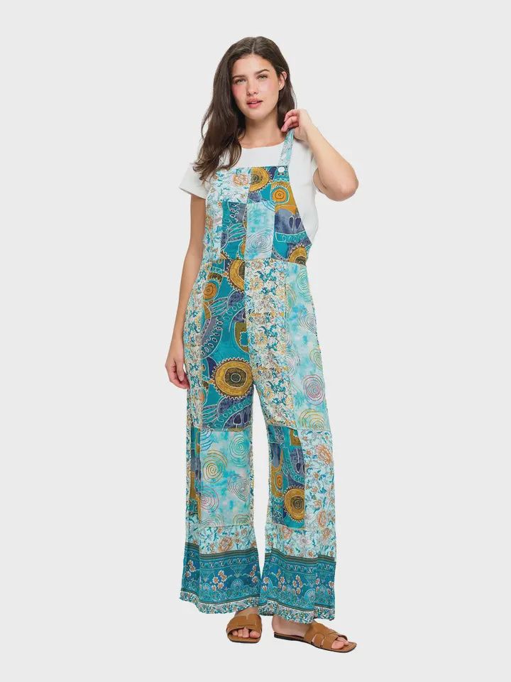 Overalls  Patchwork, Colour: TURQ