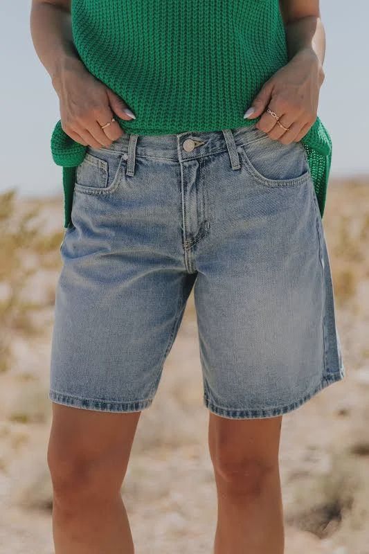 Low Rise Classic Denim Short, Size: S