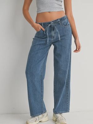 Pull On Wide Leg Denim Pant