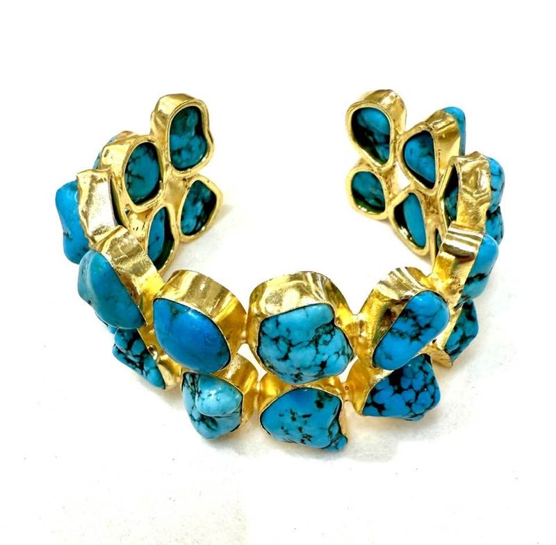 Camilla Raw Turquoise Bracelet