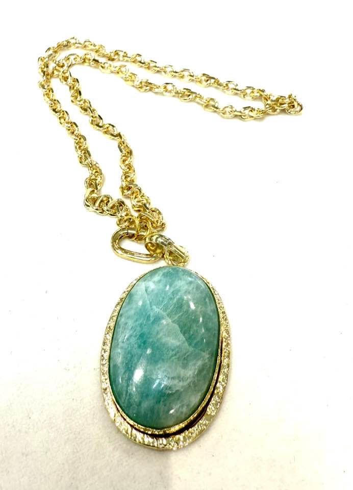 Amazonite Oval Necklace