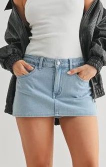 Denim Skort (Light), Size: XS