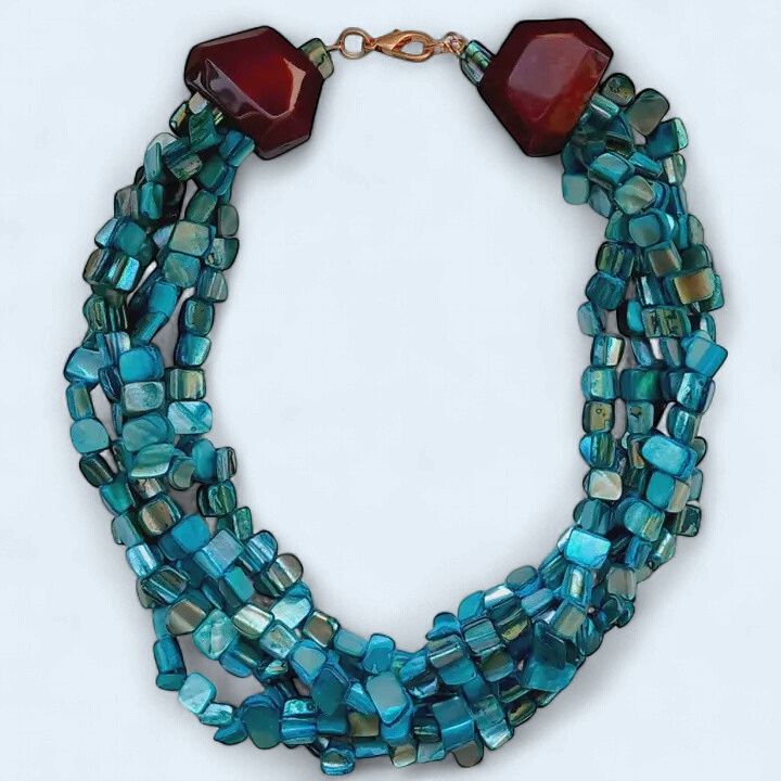 Turquoise Shell Chip Necklace