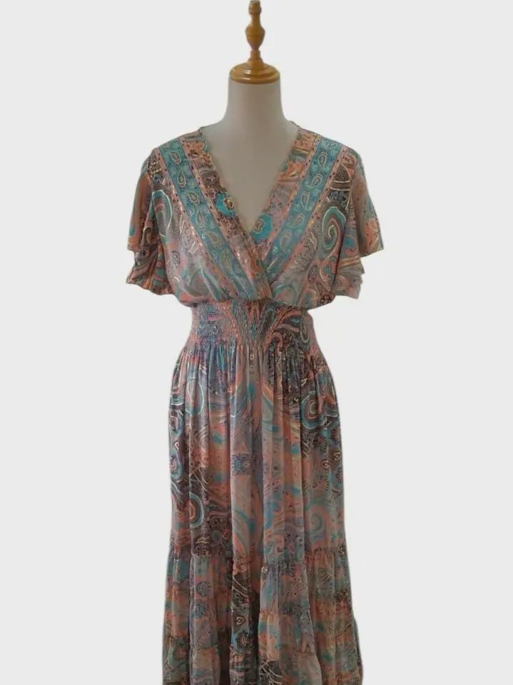 Boho Print Dress OS