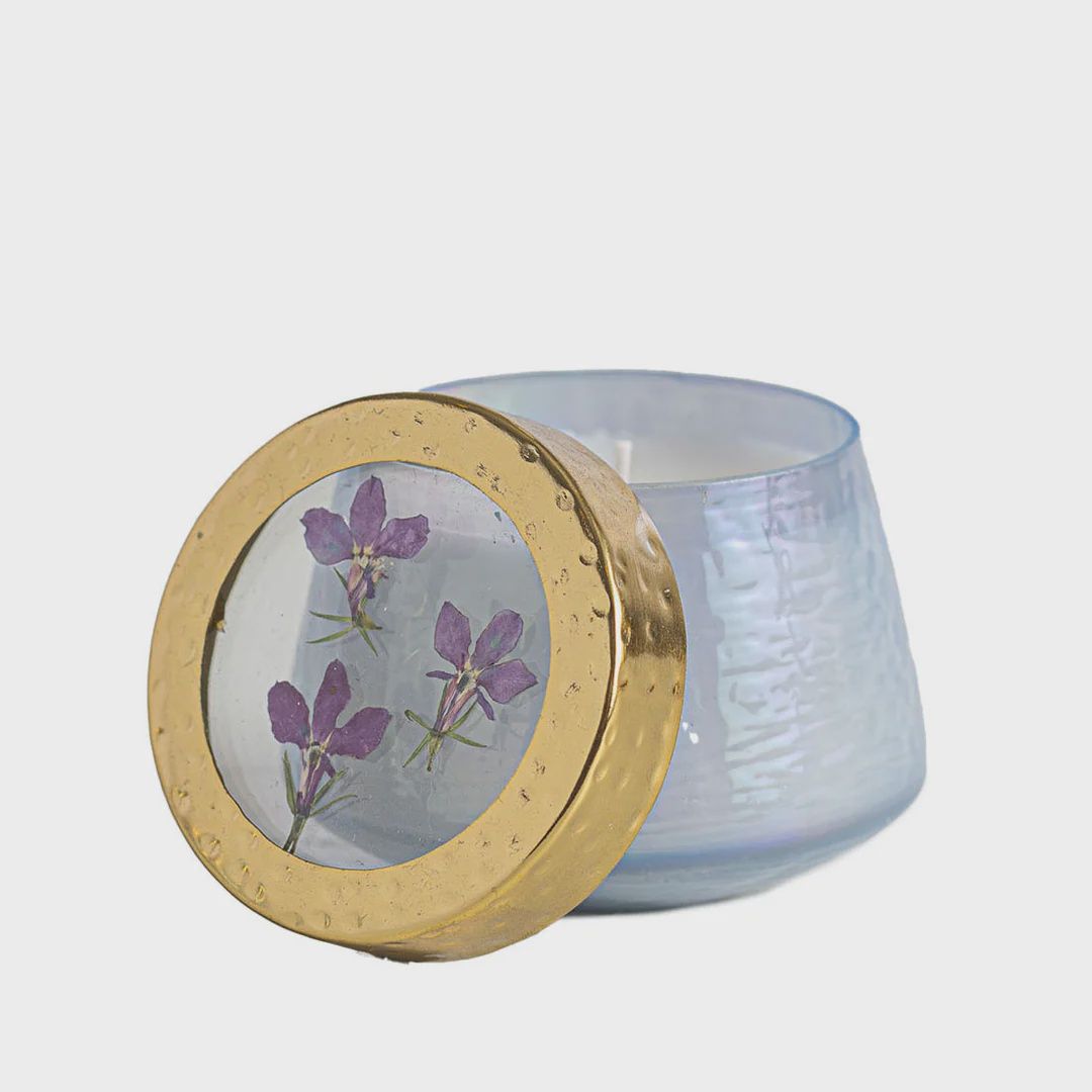Watercolor Pressed Candle  Small