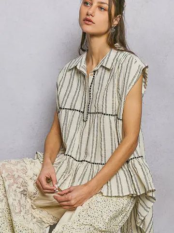 Bouvier Striped Top, Size: S