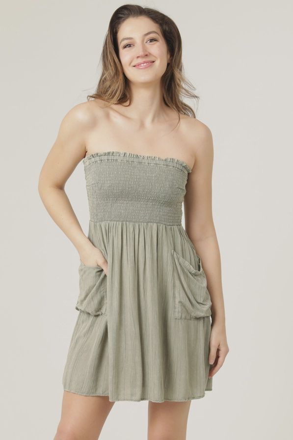 Olive You Strapless Dress, Size: S