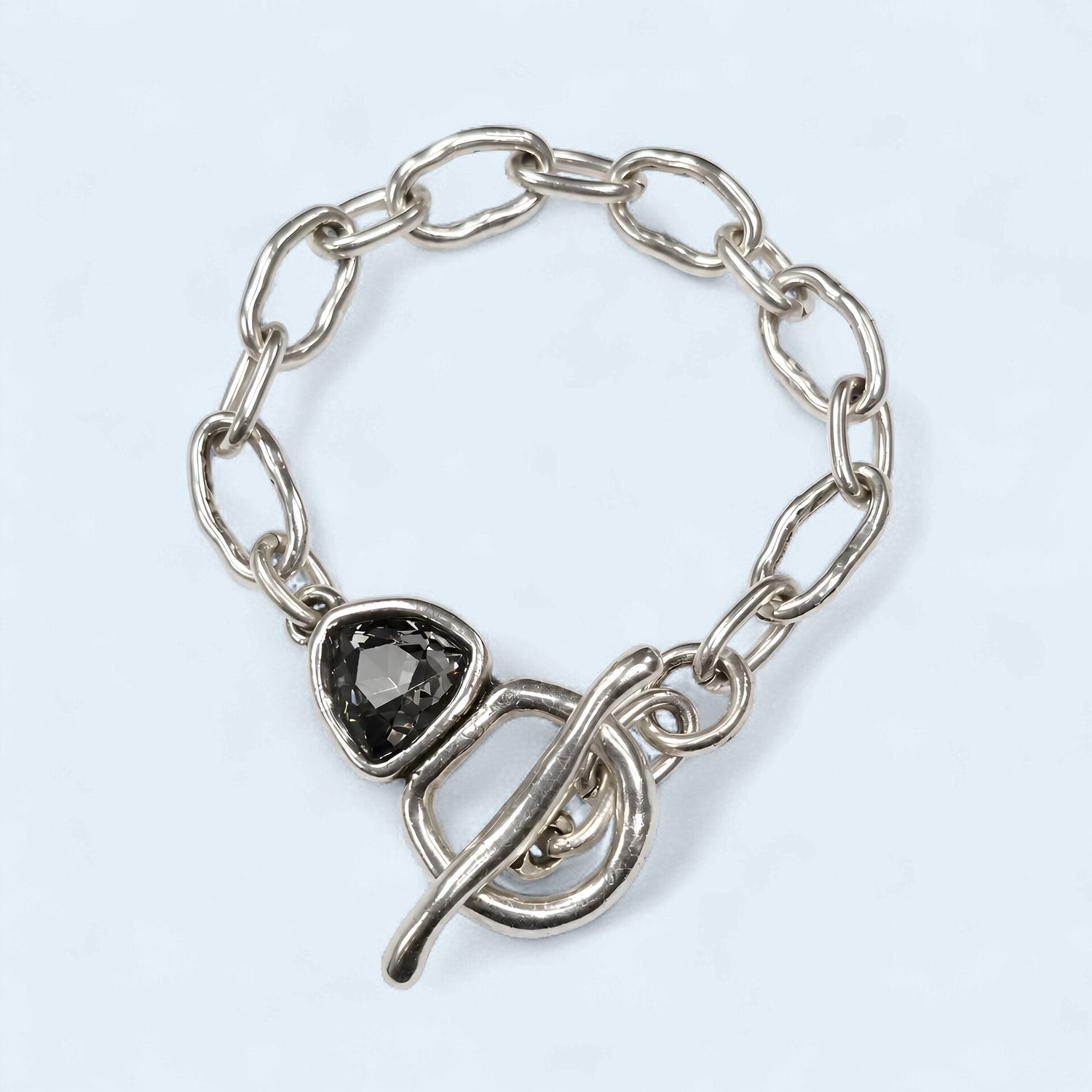Pewter Bracelet Yen -Triangular