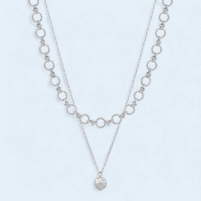 SILVER PEARL NECKLACE