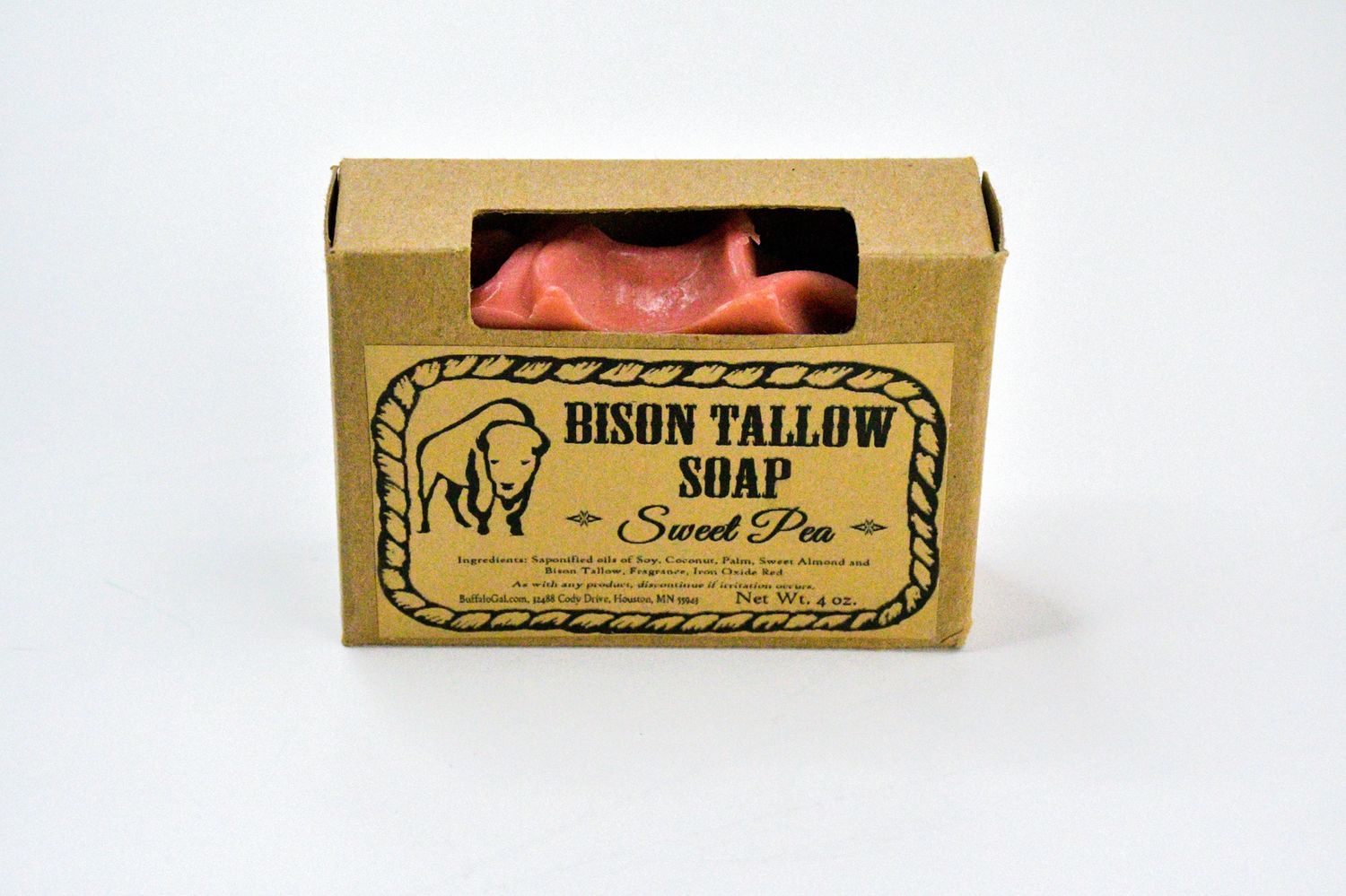 Bison Tallow Soap, Scent: Sweet Pea
