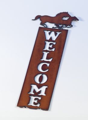 Rustic Vertical Welcome Sign