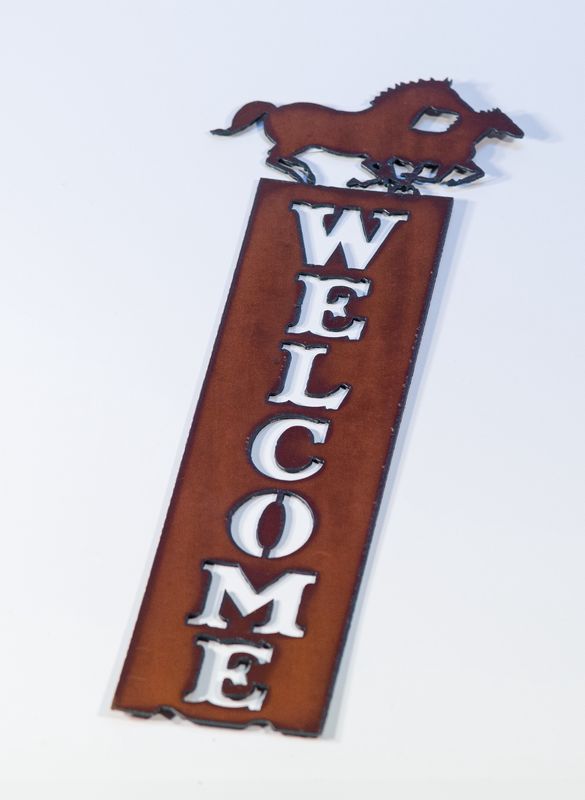 Rustic Vertical Welcome Sign