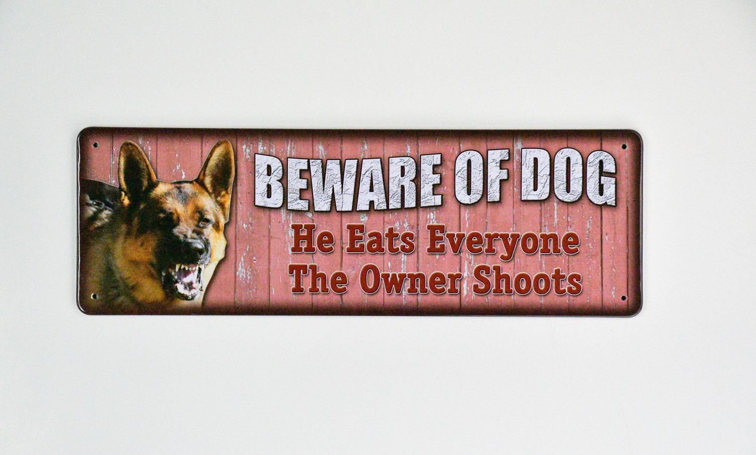 Small Tin Signs, Design: Beware of Dog