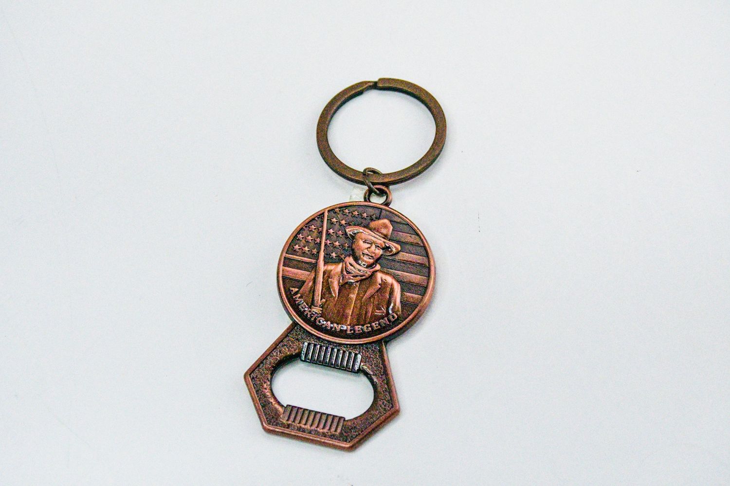 John Wayne Keychain, Style: &quot;American Legend&quot; Bottle Opener (Metal)