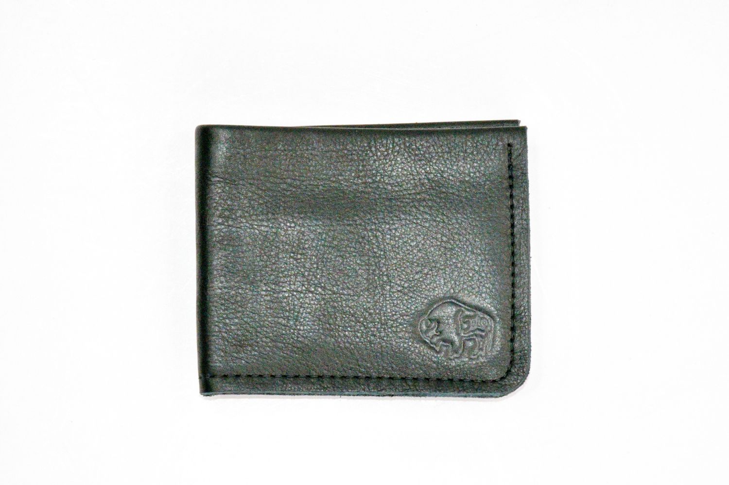Buffalo Leather Bifold 6-Pocket Wallet, Color: Black