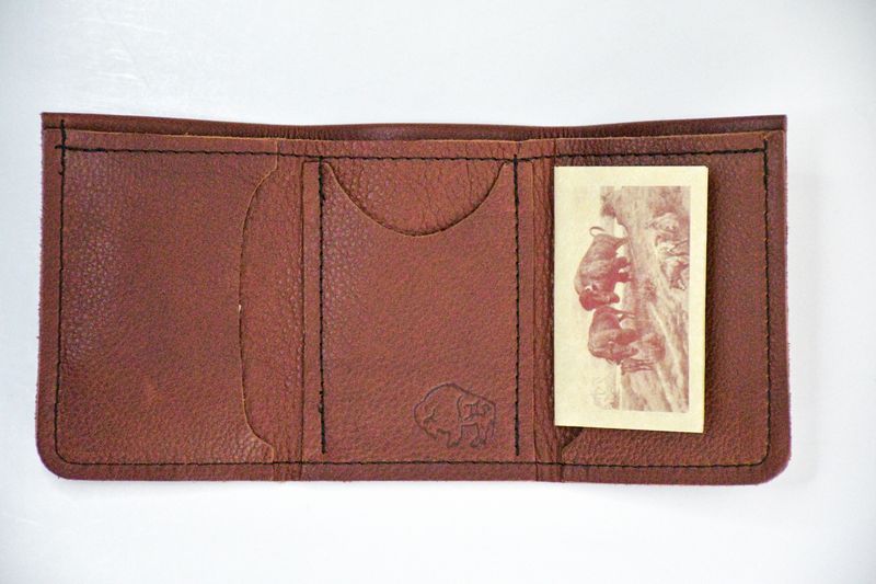 Buffalo Leather Trifold 3-Pocket Wallet