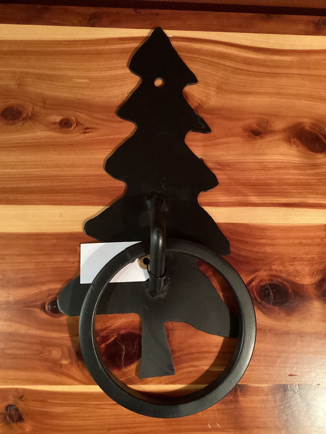 Iron Tree Towel Hanger, Color: Black