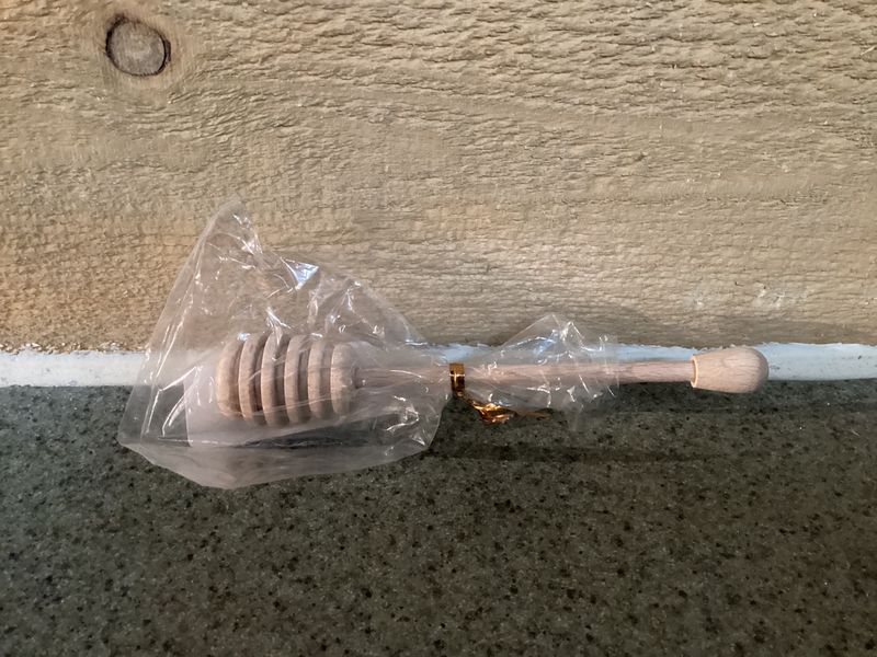 Queen Bee Wooden Honey Dipper