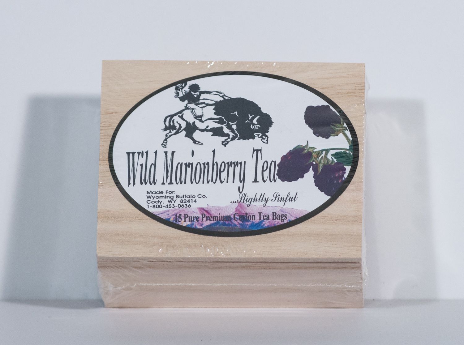 Tea Boxes (Wooden, 15 Bags), Flavor: Marionberry