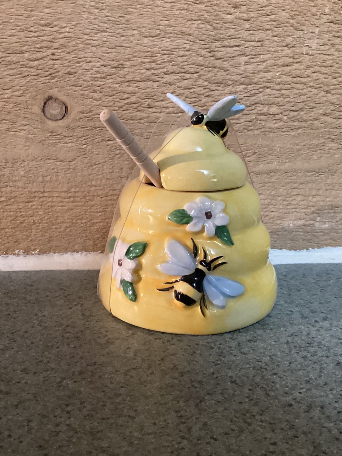 Queen Bee Ceramic Beehive Honey Pot