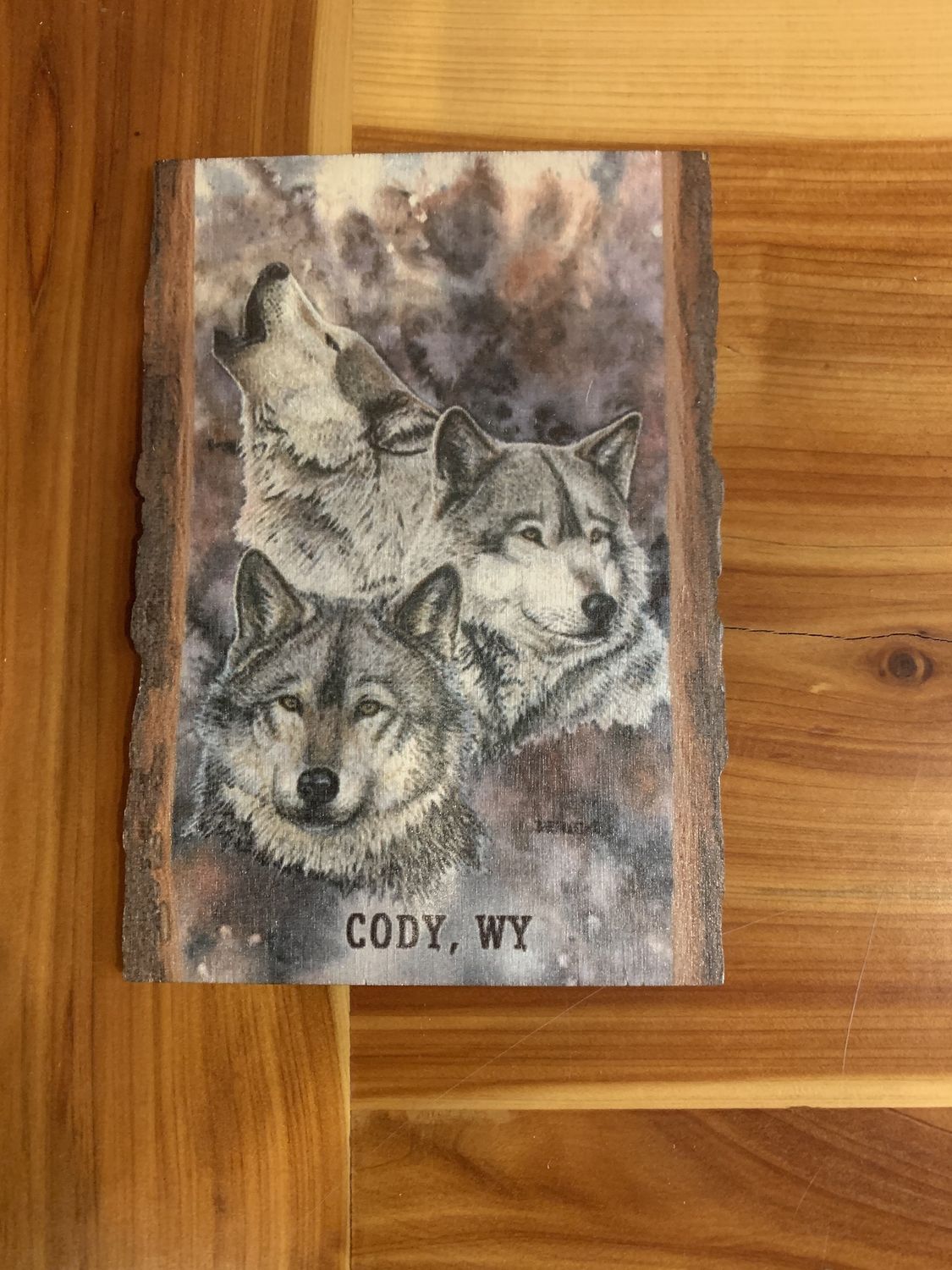 Wooden Postcards, Design: 3 Wolves