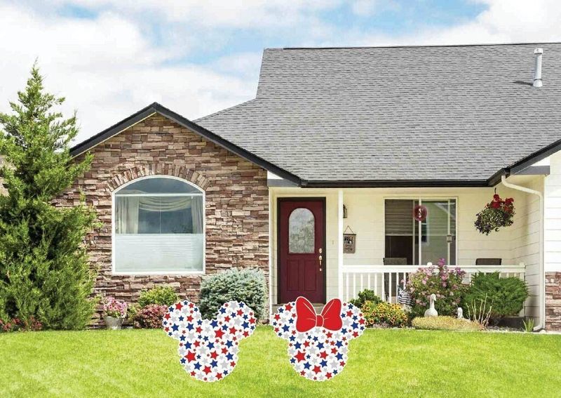 Patriotic Mickey &amp; Minnie Yard Sign